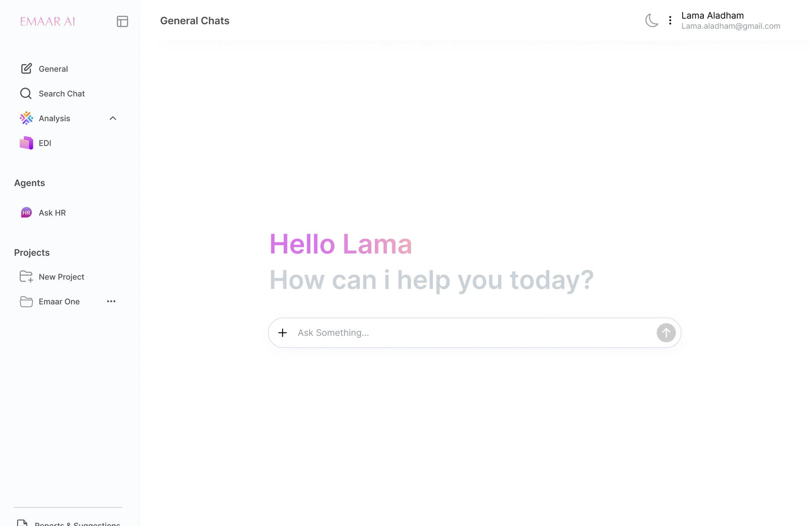 Desktop product screen